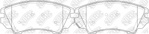 Колодки тормозные дисковые OPEL ASTRA J GTC, INSIGNIA R17, SAAB 9-5 (YS3G) (17)  PN34002 NIBK