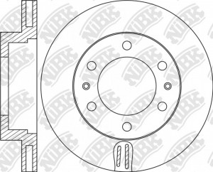 Диск тормозной JAC T6 (18-) передний (1шт.) NIBK RN2647 NIBK