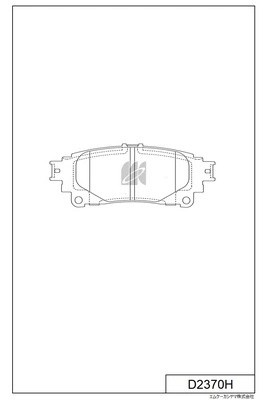 Колодки тормозные дисковые с антискрипной пластиной D2370H D2370H MK KASHIYAMA