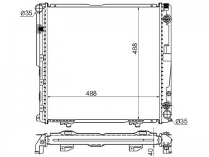 Радиатор MERCEDES E-CLASS W124 2.0/2.2 92-95 MB00021 SAT