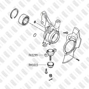 Опора шаровая нижняя левая/правая HYUNDAI Tucson 04-Kia Sportage 04- FK0299 FK0299 FIXAR