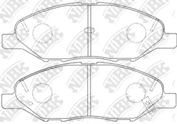 Колодки тормозные NISSAN Cube (02-08),March (02-10) передние (4шт.) NIBK PN2452 NIBK