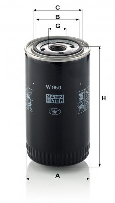 Фильтр масляный W950 W 950 MANN FILTER