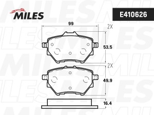 Колодки тормозные задние (Смесь Low-Metallic)CITROEN C4/PEUGEOT 308 13- (TRW GDB E410633 MILES