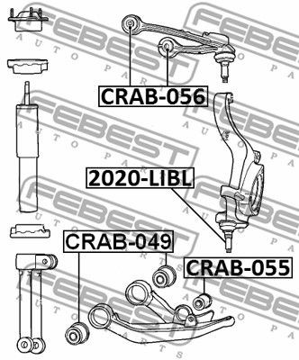 Сайлентблок верхн рычага передний JEEP GRAND CHEROKEE III 2004-2010 CRAB-056 CRAB-056 FEBEST
