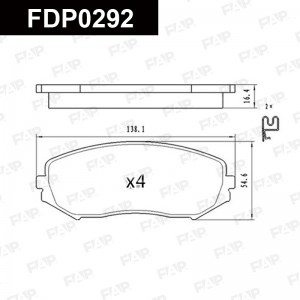 FDP0292 колодки дисковые передние!\ Suzuki Grand Vitara 1.6/2.0/3.2/1.9DDiS 05> FDP0292 FAP