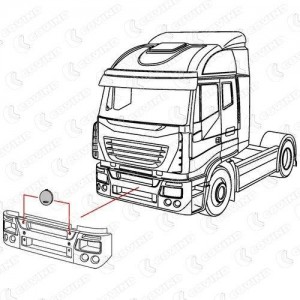 Заглушка бамп. под букс/болт STRALIS 504041243 COVIND 54088 54088 COVIND