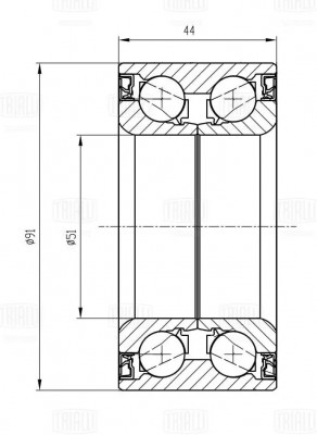 Подшипник ступицы передней CS 1119 TRIALLI