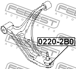 Опора шаровая переднего нижнего рычага 0220-2B0 FEBEST