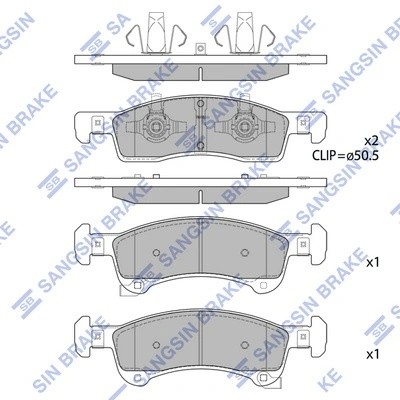 Тормозная колодка SP4386 SP4386 SANGSIN