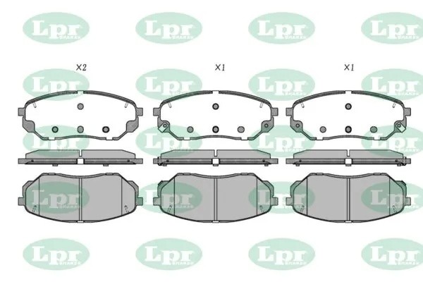 Комплект тормозных колодок, дисковый тормоз LPR 05P2035 05P2035 LPR