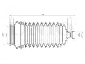 Пыльник рулевой рейки (к-т) DUC-20001K UNIO