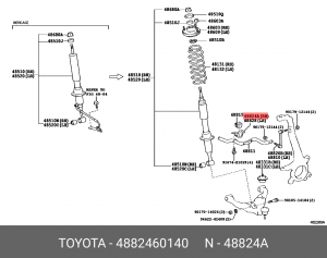 кронштейн стабилизатора!\ Toyota 48824-60140 TOYOTA