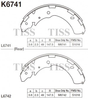 Колодки тормозные барабанные MITSUBISHI L200 05 K6741 K6741 MK KASHIYAMA
