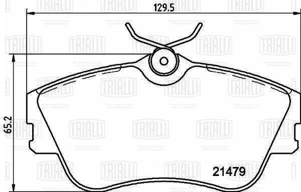 Колодки торм. VW Transporter T4 (90-) 129.7 мм без датчика диск. перед. (PF 1834 PF1834 TRIALLI