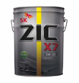 ZIC X7 DIESEL 5W30 (20L) масло мот.! синт.\API SL/CF, ACEA A3/B3, A3/B4, MB 229. 192610 ZIC