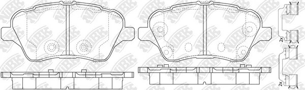 Колодки тормозные FORD Fiesta (12-) передние (4шт.) NIBK PN51010 NIBK