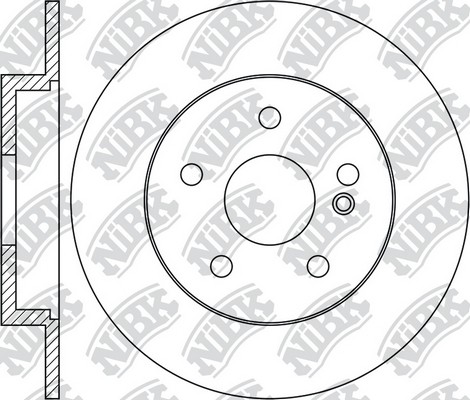 Диск тормозной MERCEDES A (W176),B (W246),CLA (W117) задний (1шт.) NIBK RN1703 NIBK