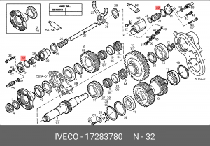 кольцо форсунки! уплотнительное \Iveco 17283780 IVECO