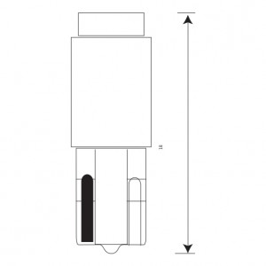 Лампа светодиодная T5 12V "Маяк" (W2,0x4,6D, 1SMD, синяя) 12T5-B\1SMD MAYAK