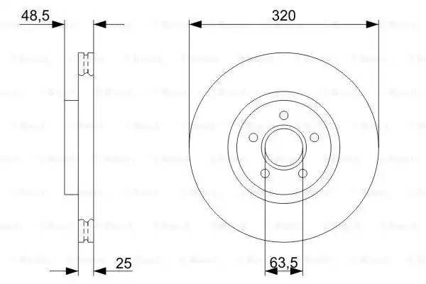 0 986 479 310 диск тормозной передний!\ Volvo S40/V50, Ford Focus II 2.5 AWD 04> 0 986 479 310 BOSCH