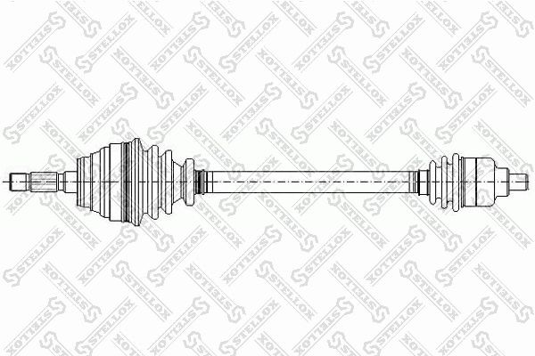 привод правый! 740mm, 22068\ Renault 19 1.4-1.9D 88> 158-1028-SX STELLOX
