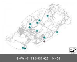 61136931929 Универс. корпус штырей, незакодированный !3 POL. \BMW 1' E81, E82, E 61 13 6 931 929 BMW