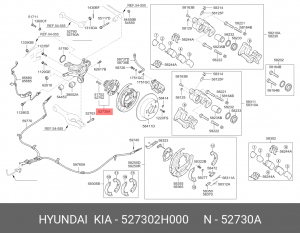 Ступица HYUNDAI Elantra (06-),i30 KIA Ceed задняя (АБС) OE 527302H000 HYUNDAI KIA