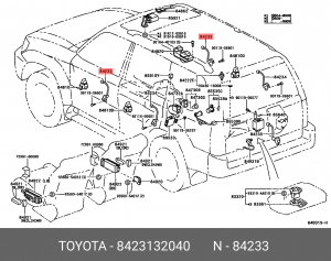 Выключатель освещения в салоне 84231-32040 84231-32040 TOYOTA