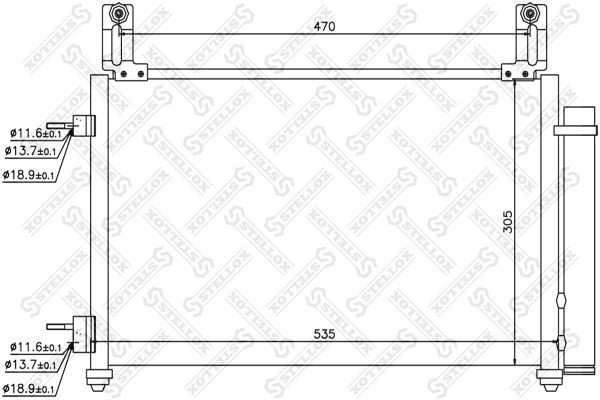 радиатор кондиционера! \ Chevrolet Matiz 0.8-1.0 05> 10-45611-SX STELLOX