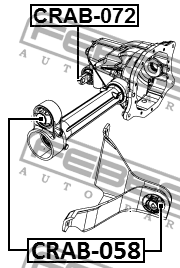 Сайлентблок передн опоры дифференциала JEEP GRAND CHEROKEE III 2004-2010 CRAB-05 CRAB-058 FEBEST
