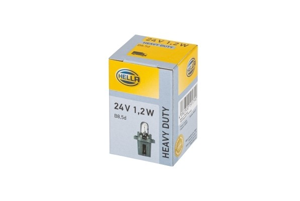 лампа накаливания! 24V 1.2W (D8.5D) с полим. патроном (щитка приборов) Volvo 8GA007997-071 HELLA