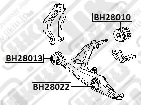Сайлентблок рычага задний HONDA CIVIC 95-01, CR-V 95-01 BH28010 BH28010 JIKIU