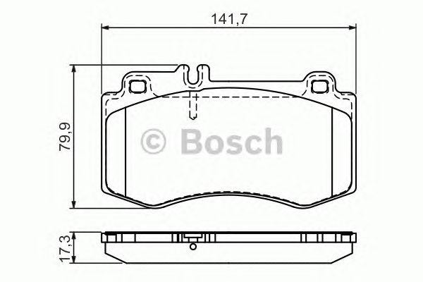 Колодки тормозные MERCEDES E (W212) (09-) передние (4шт.) BOSCH 0 986 494 405 BOSCH