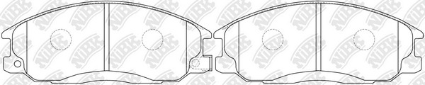 Колодки передние (HYUNDAI H1/STAREX, H1 (TQ), SANTA FE. SSANGYONG ACTYON) PN0103 PN0103 NIBK