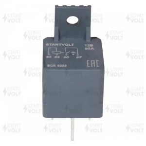 Реле автомобильное защиты стартера 4 конт. 12V 50A (без резист., с кронштейном)  SCR 0333 START VOLT