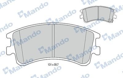 Колодки тормозные MAZDA 6 GG (02-07) (LF 2.0/L3 2.3) передние (4шт.) MANDO MBF015637 MANDO