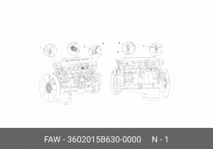Датчик температуры FAW J5 охлаждающей жидкости OE 3602015B630-0000 FAW