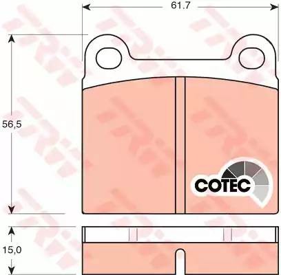 GDB101 006 00=FO460283=017 000-SX !колодки дисковые з.\ Opel Senator, Volvo 240/ GDB101 TRW