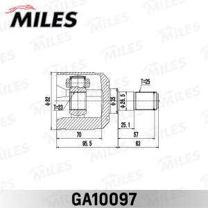 ШРУС внутренний MITSUBISHI SPACE RUNNER 91-98 GA10097 GA10097 MILES