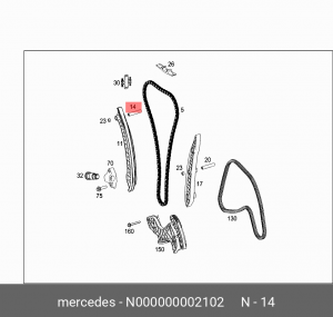 штифт успокоителя цепи ГРМ!\ MB N 000000 002102 MERCEDES BENZ