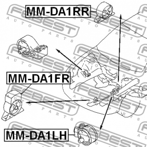 Опора двигателя MITSUBISHI Carisma (95-03) передняя FEBEST MM-DA1FR FEBEST