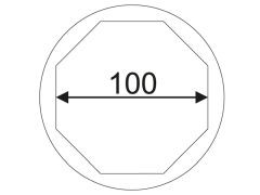 Головка торцевая 1" 100мм 8-гранная для ступичных гаек задних колес (SCANIA) JTC JTC-1561 JTC TOOLS