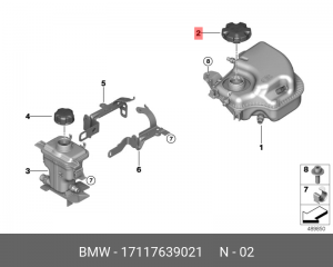 BMW 5-СЕРИЯ E60/E61 (2003>) 17 11 7 639 021 BMW