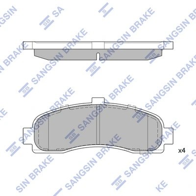 Колодки тормозные NISSAN Micra (92-02) передние (4шт.) SANGSIN SP1586 SANGSIN