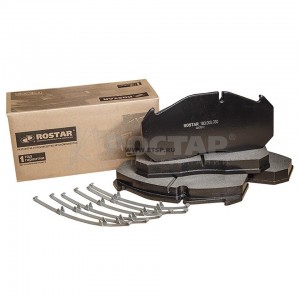Комплект дисковых колодок 250x118x28; Meritor D3/D-Elsa 1 (MAN,RVI) - 28 MM Комп 180.000030 ROSTAR