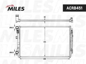 Радиатор Audi A3/Golf 7/Octavia (12- ) 1.2T/1.4T/1.6TD/2.0TD MT паяный ACRB451 ACRB451 MILES