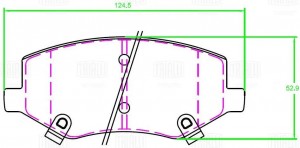 Колодки торм. для а/м Москвич 3 (22-)/JAC JS4 (20-) диск. перед. (PF 2350) PF 2350 TRIALLI
