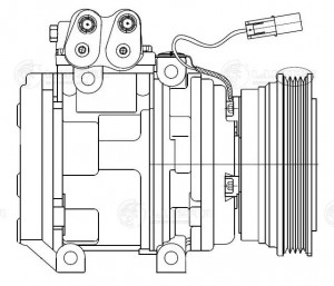 Компрессор кондиц. для а/м Hyundai Tucson/Kia Sportage (04-) (тип Doowon) LCAC08 LCAC0880 LUZAR