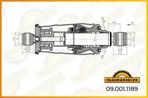 Амортизатор кабины MAN о.н 81417226083 — 2 года безусловной гарантии 090011189 SONDER
